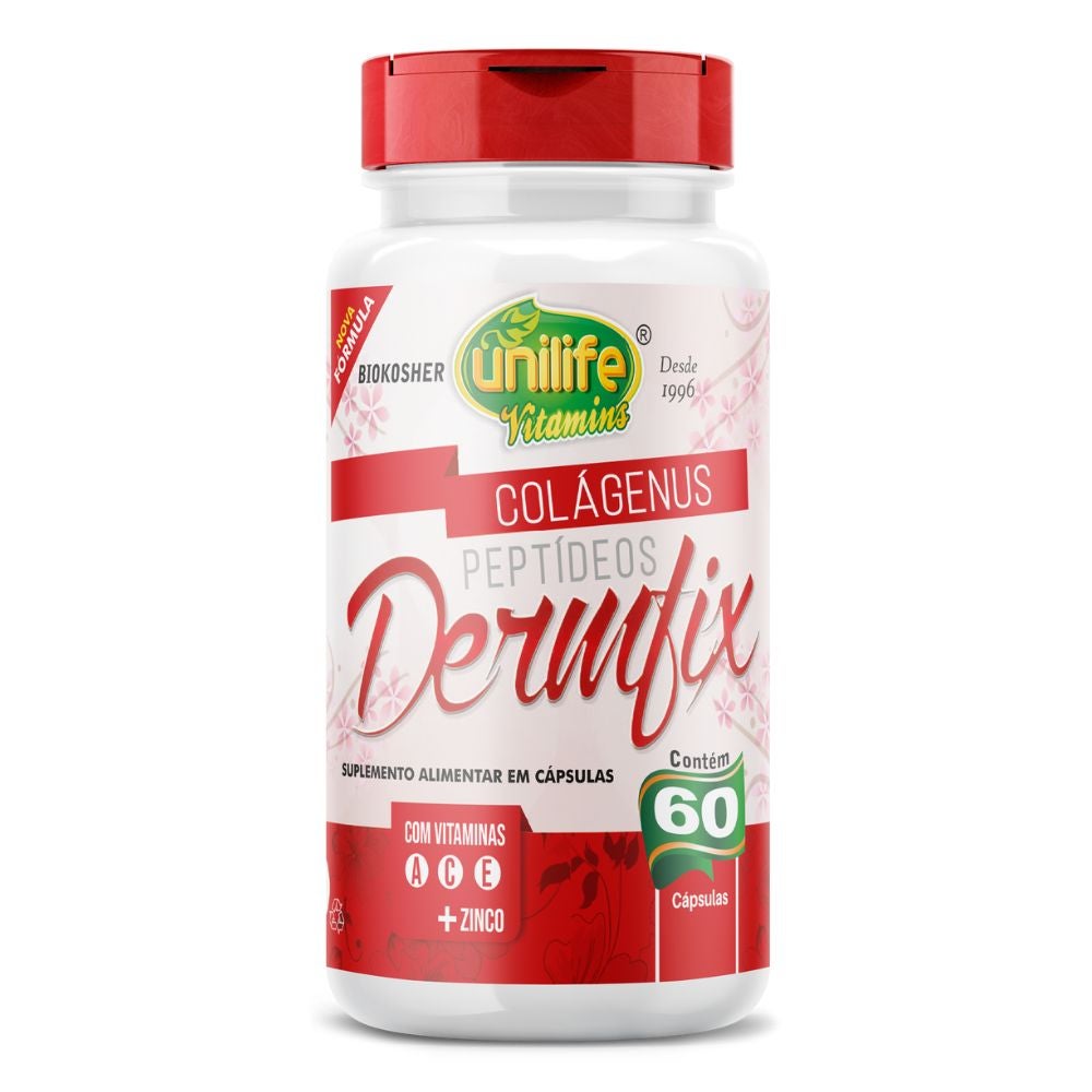 Colágeno com Vitaminas Dermfix Unilife 60 cápsulas
