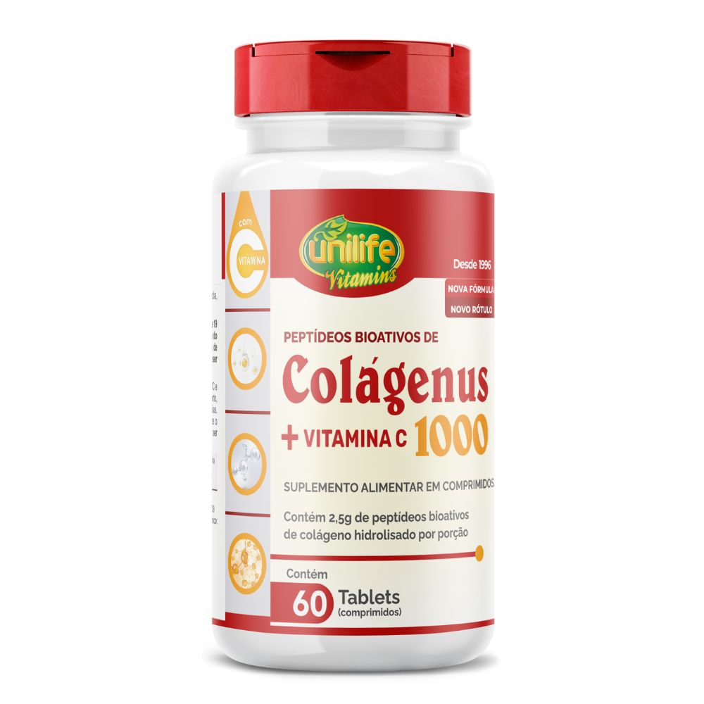 Colágeno + Vitamina C Unilife 60 comprimidos