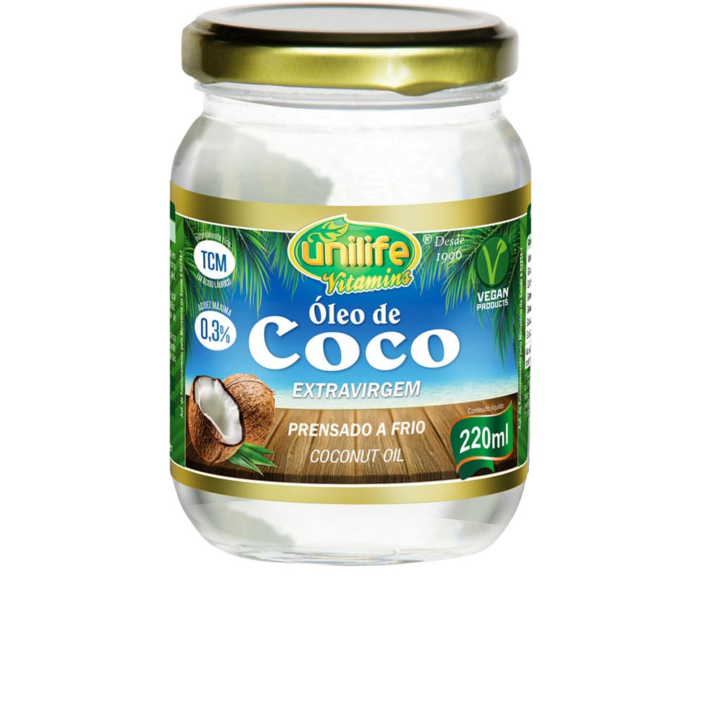 Óleo de Coco Extra Virgem Unilife 200ml