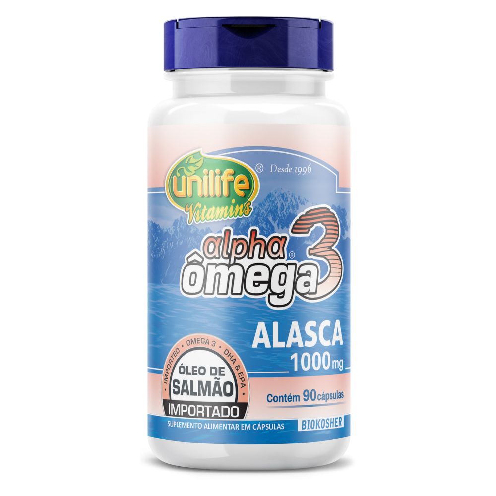 Alpha Ômega 3 Óleo de Salmão Unilife 90 cápsulas
