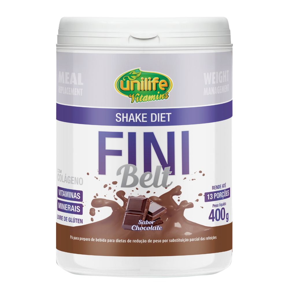 Shake Diet com Colágeno Fini Belt Sabor Chocolate Unilife 400g