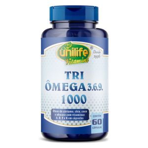 Tri-Ômega (Ômega 3, 6 e 9) Unilife 60 cápsulas
