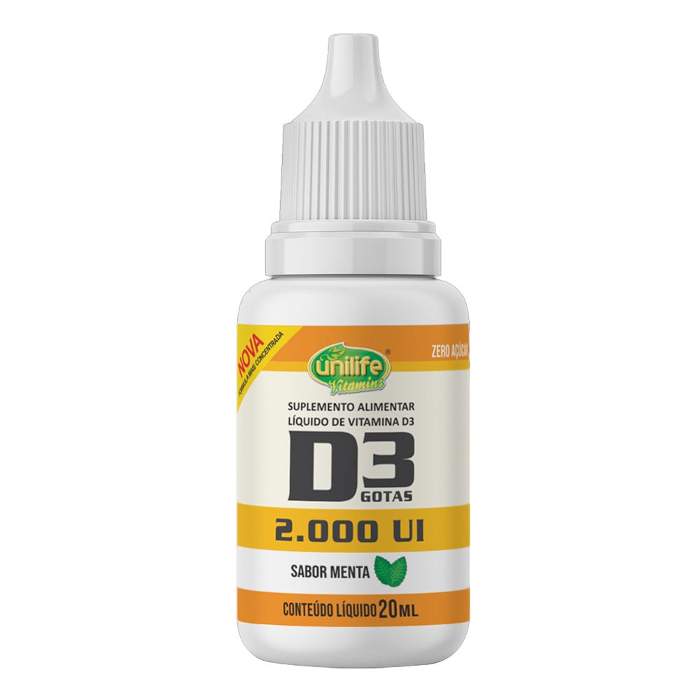 Vitamina D3 Colecalciferol (Gotas) Unilife 20ml - Imagem 2