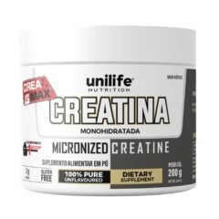 Creatina Monohidratada e Micronizada em Pó Unilife 200g