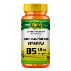 Vitamina B5 Ácido Pantotênico Unilife 60 cápsulas