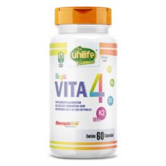 Vita 4 (Cálcio, Magnésio e Vitaminas D3 e K2) Unilife 60 cápsulas