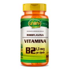 Vitamina B2 Riboflavina Unilife 60 cápsulas