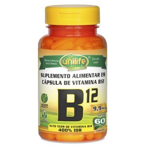 Vitamina B12 Cianocobalamina Unilife 60 cápsulas