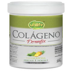 Colágeno em Pó Dermfix Sabor Matcha com Abacaxi e Hortelã Unilife 200g