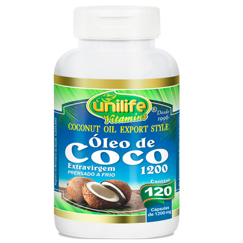 Óleo de Coco Extravirgem Unilife 120 cápsulas