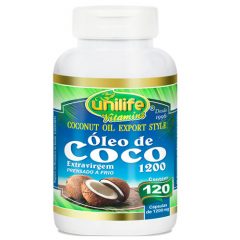 Óleo de Coco Extravirgem Unilife 120 cápsulas