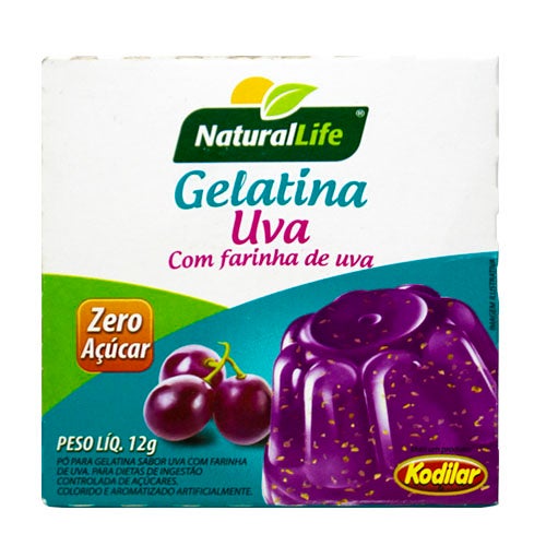 Gelatina Diet de Uva com Farinha de Uva Natural Life 12g