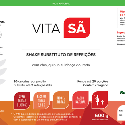 Vita Sã Shake 600g (CAIXA com 12 Unidades) - Imagem 2