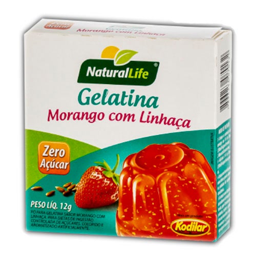 Gelatina Diet Morango com Linhaça Natural Life 12g
