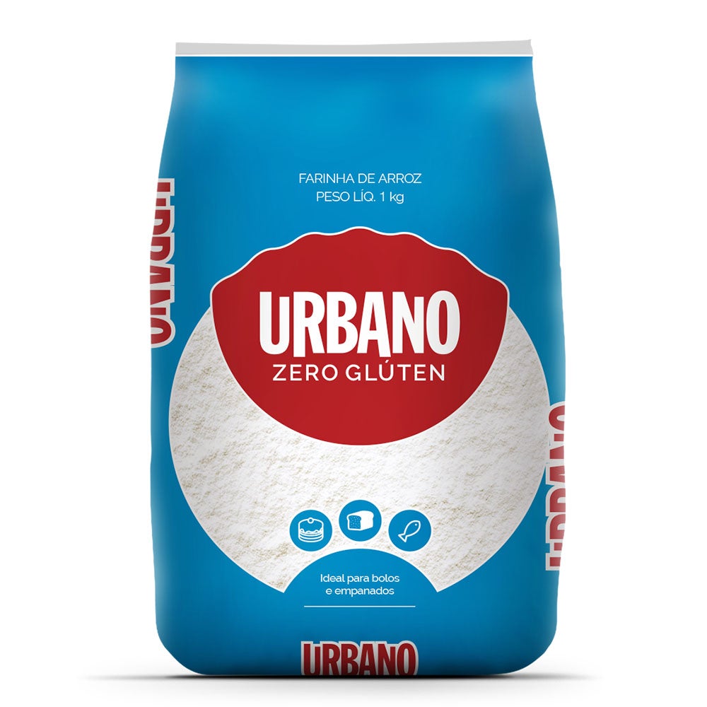 Farinha de Arroz Zero Glúten Urbano 1kg