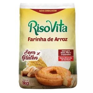 Farinha de Arroz Sem Glúten RisoVita 1kg