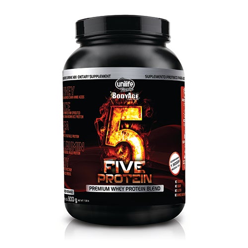 Five Whey Protein Unilife 900g - Sabor Morango