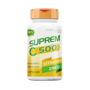 Suprem C 500mg Vitamina C e Zinco Unilife 60 Cápsulas