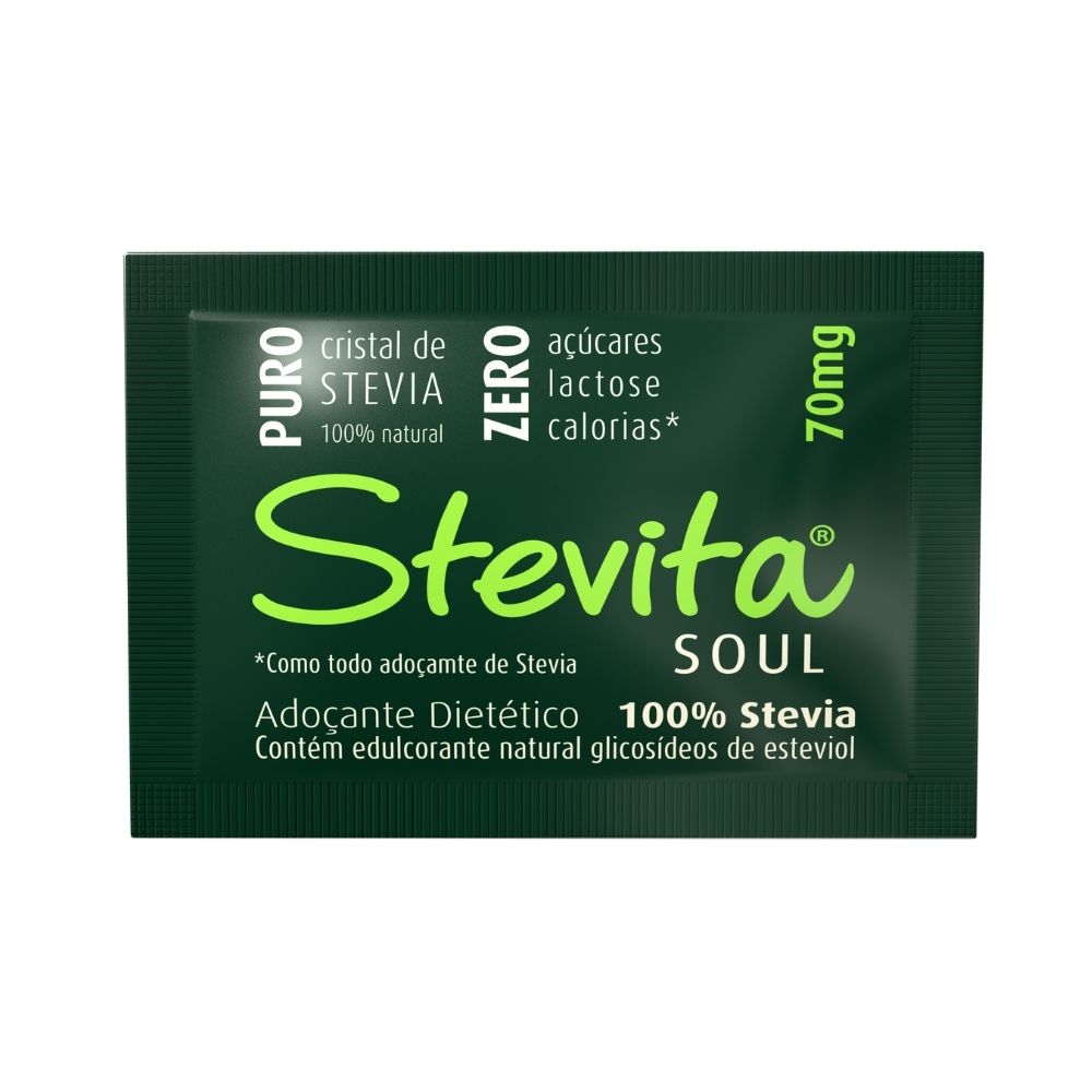 Adoçante 100% Stevia Stevita Soul 50 Envelopes