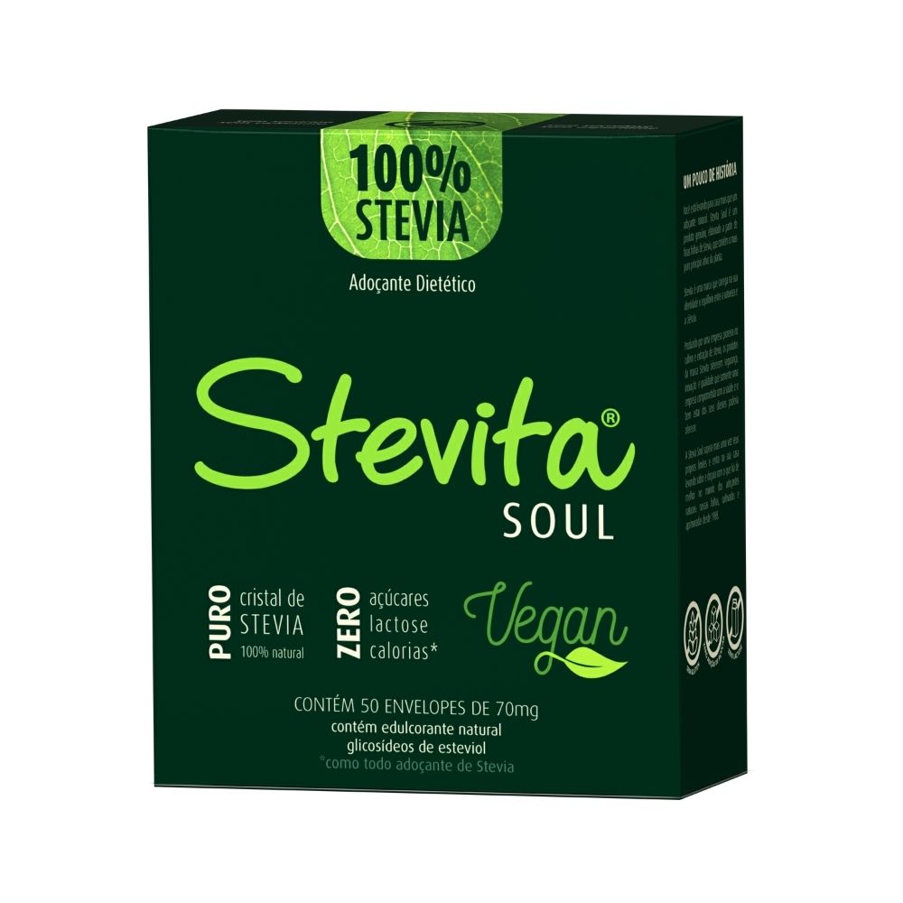 Adoçante 100% Stevia Stevita Soul 50 Envelopes - Imagem 2