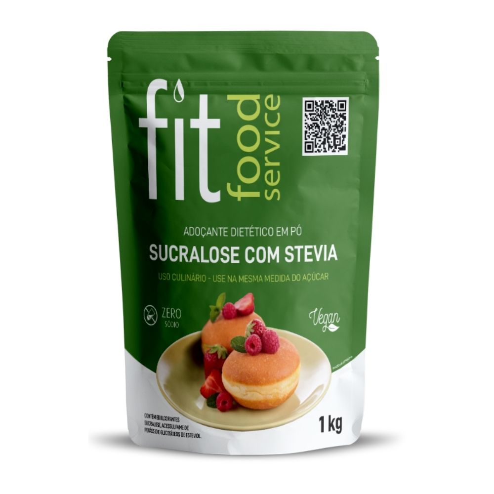 Adoçante Dietético em Pó Sucralose com Stevia Fit Food Service 1kg