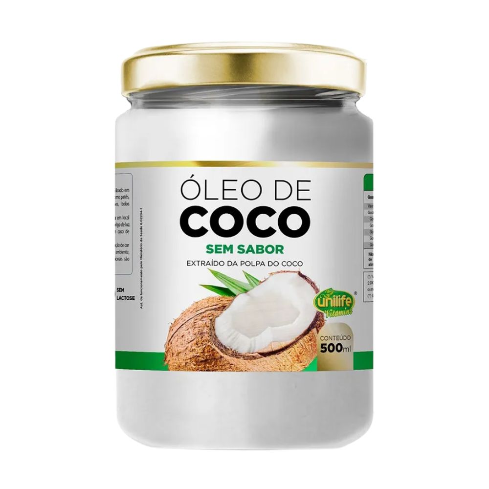Óleo de Coco Sem Sabor Unilife 500ml