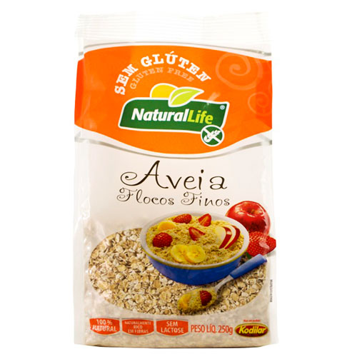 Aveia em Flocos Finos Sem Glúten Natural Life 250g