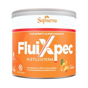 FluiXpec Acetilcisteína Solúvel Sabor Laranja SupraErvas 100g