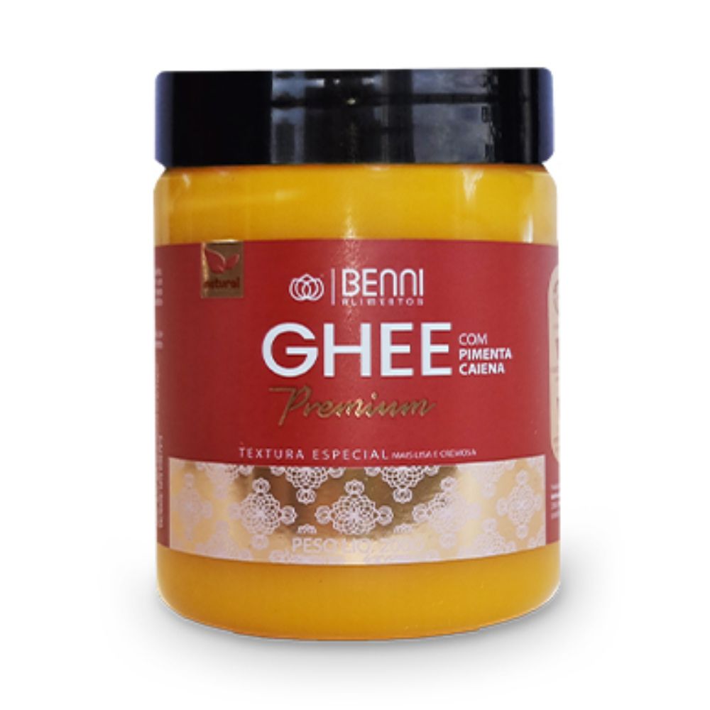 Manteiga Ghee Premium Com Pimenta Caiena Benni 200g