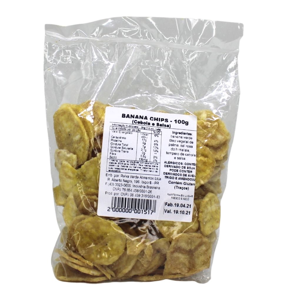 Banana Chips Sabor Cebola e Salsa 100g - Imagem 3