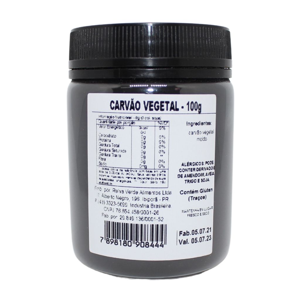 Carvão Vegetal Ativado em Pó 100g - Imagem 3