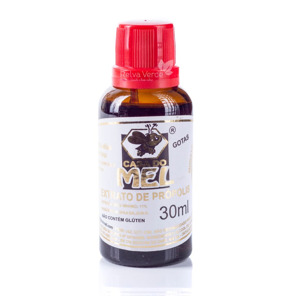 Extrato de Própolis Vermelho Gotas Casa do Mel 30ml