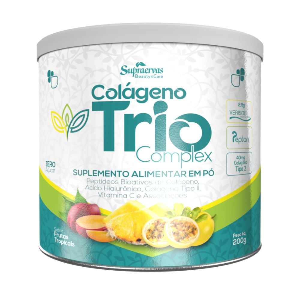 Colágeno Trio Complex Sabor Frutas Tropicais SupraErvas 200g