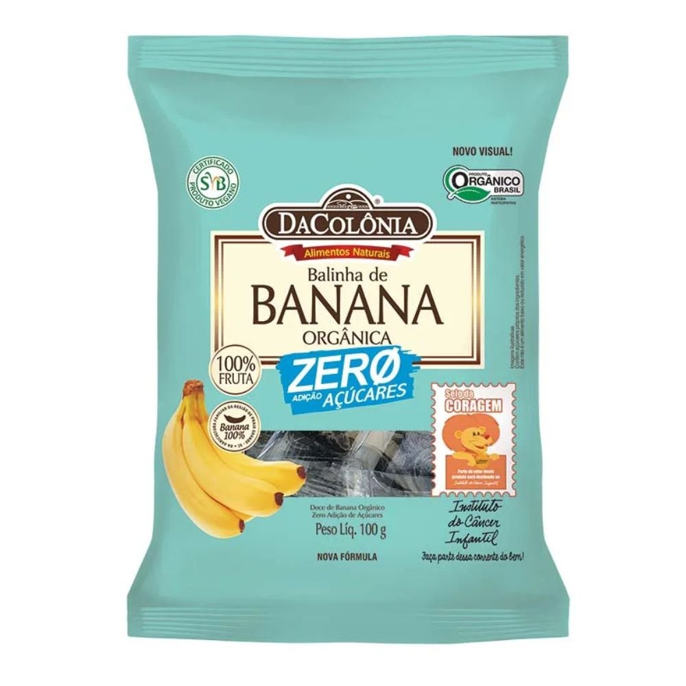 Bala de Banana Orgânica Zero DaColônia 100g