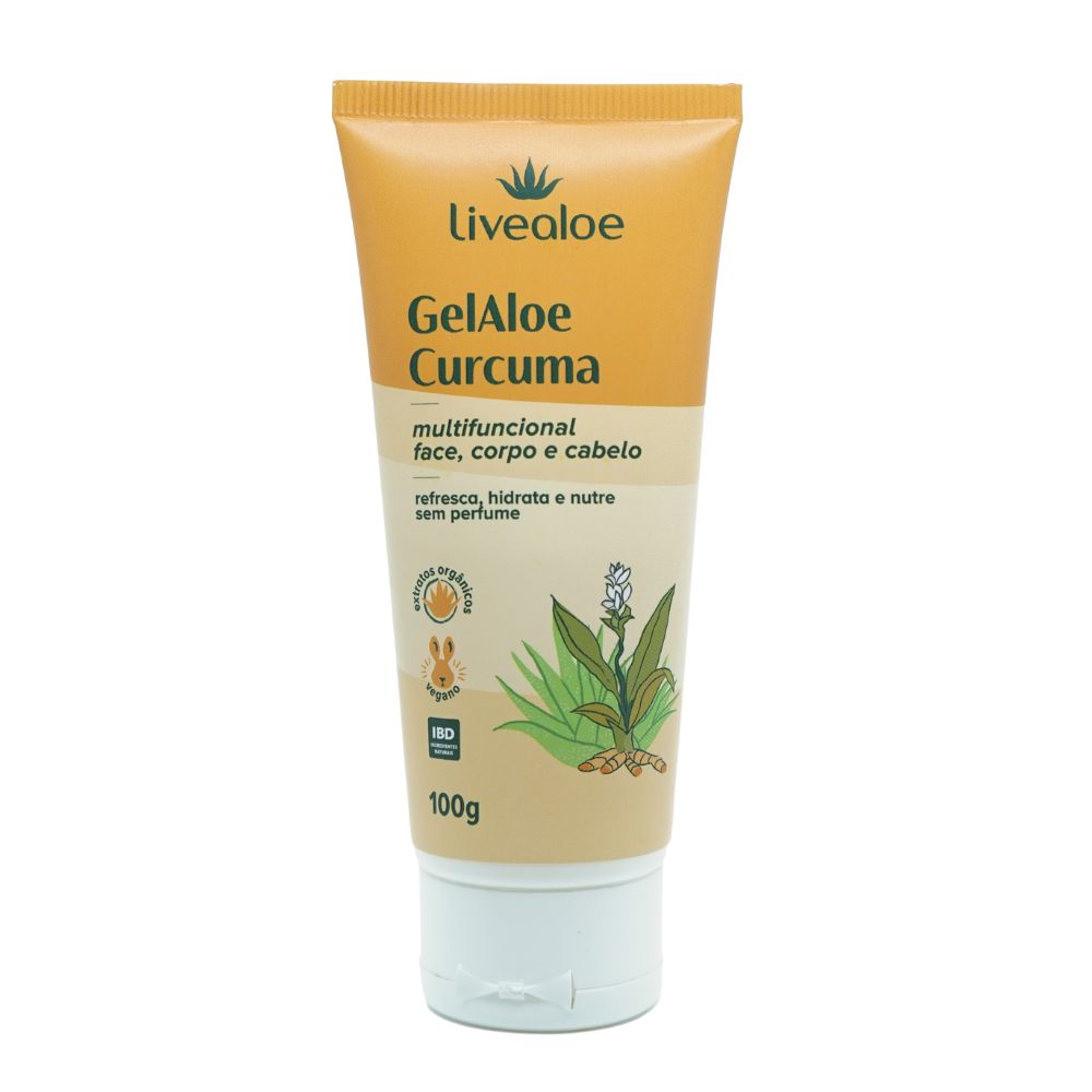 Gel de Aloe Vera e Cúrcuma Livealoe 100g