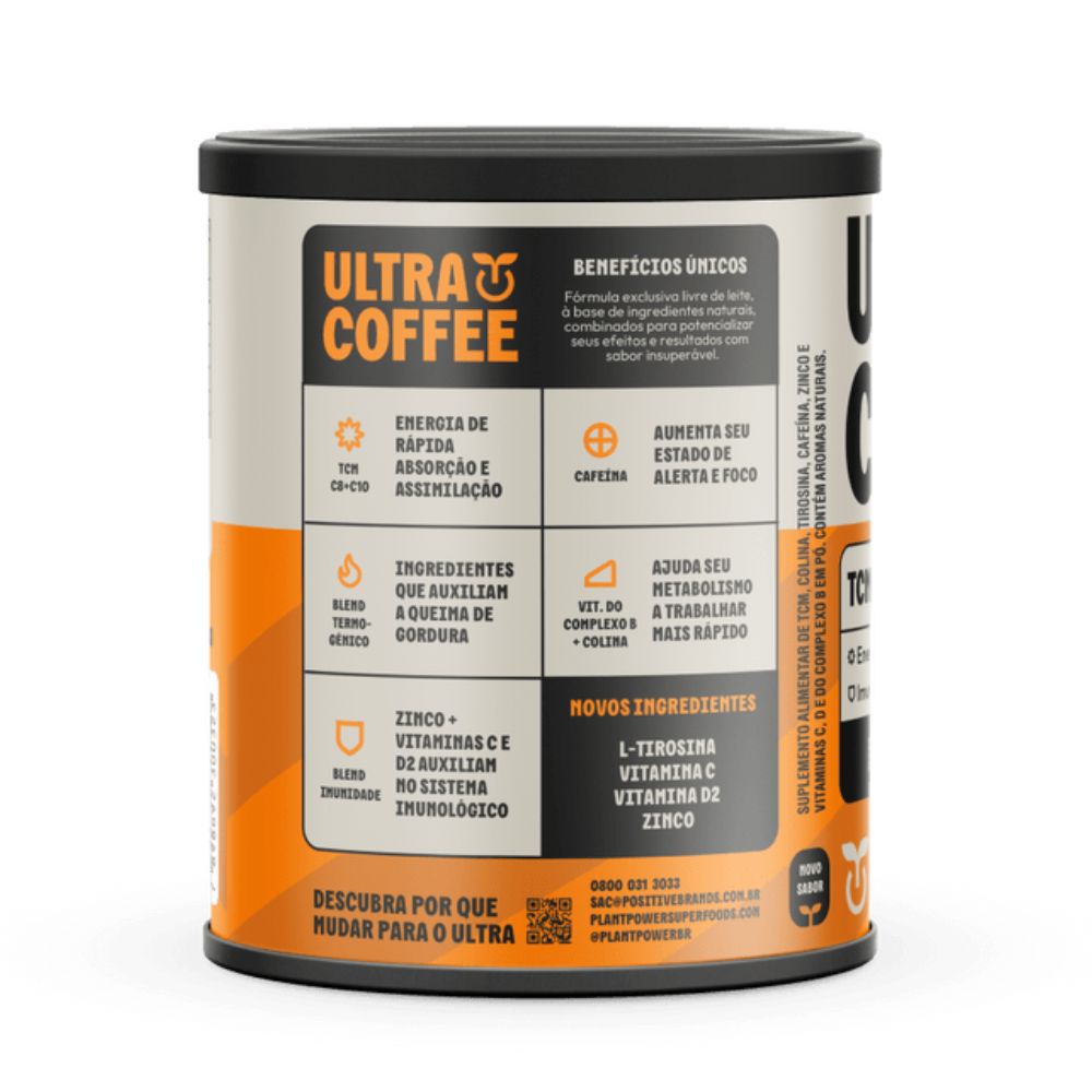 Suplemento Alimentar Ultracoffee Sabor Cappuccino 220g - Imagem 2