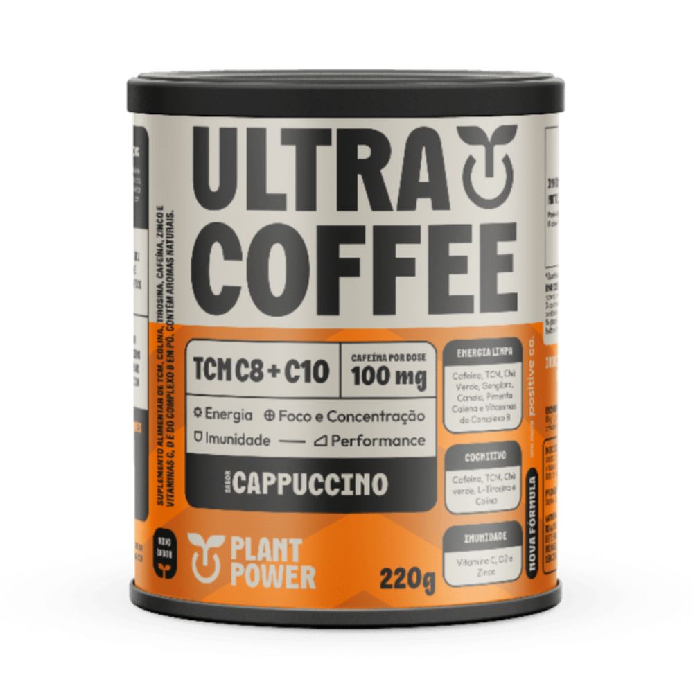 Suplemento Alimentar Ultracoffee Sabor Cappuccino 220g