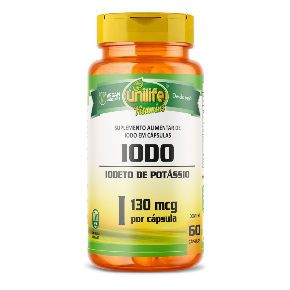 Iodo Iodeto de Potássio Unilife 60 cápsulas