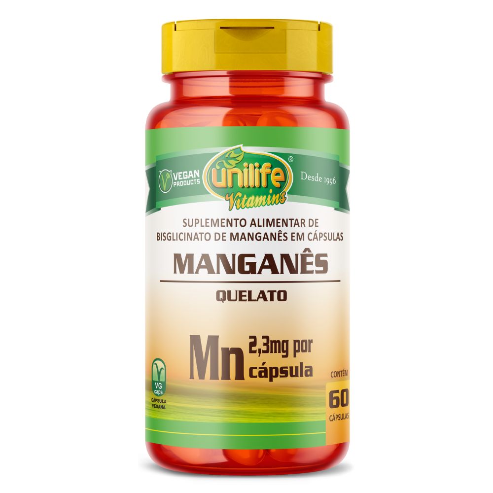 Manganês Mn Unilife 60 cápsulas