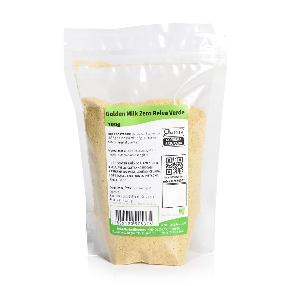 Golden Milk Zero Relva Verde 100g - Imagem 3