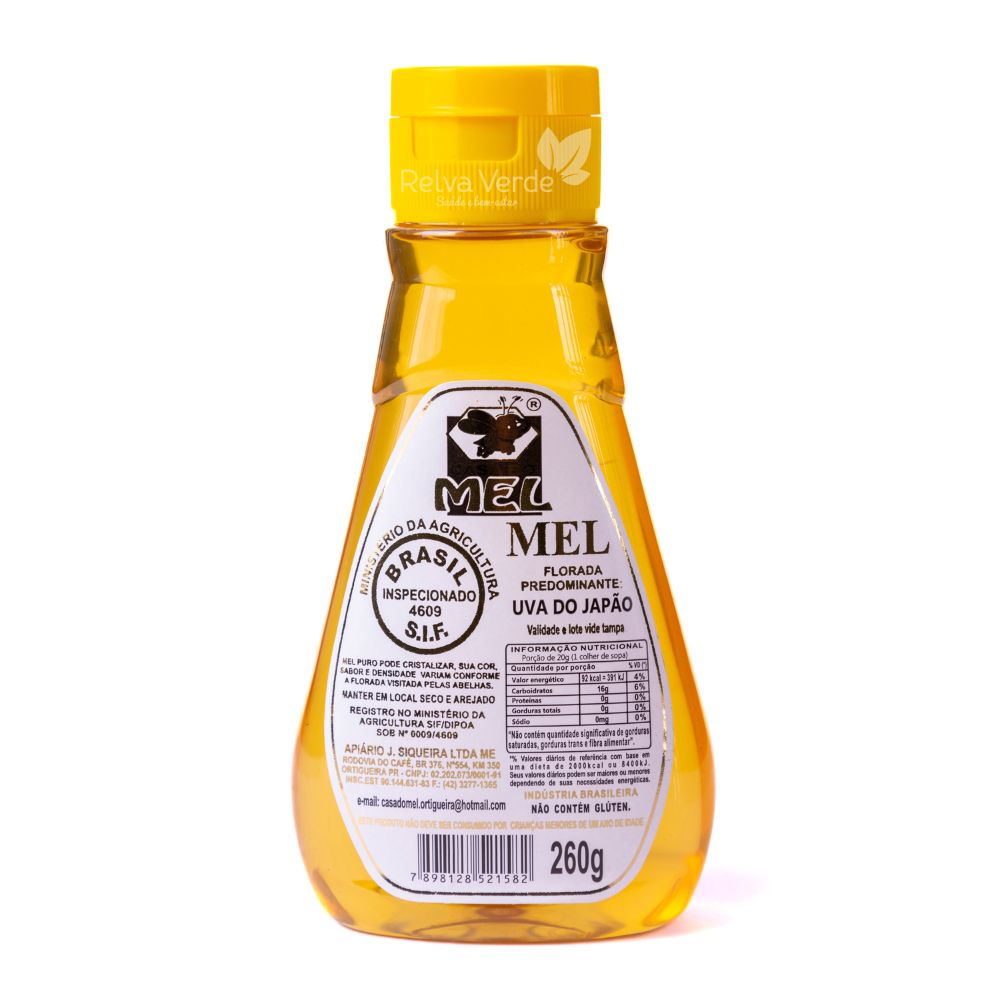 Mel Uva do Japão Bisnaga Casa do Mel 260g
