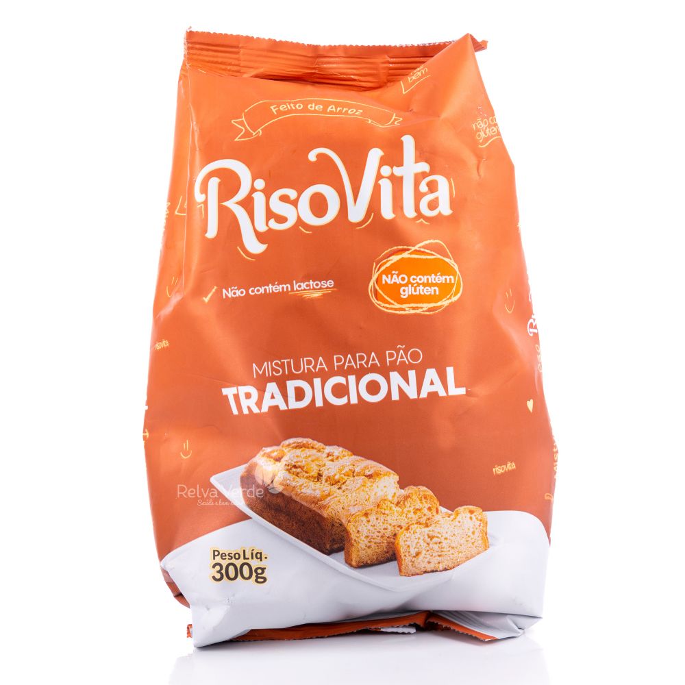 Mistura para Pão Tradicional Sem Glúten RisoVita 300g