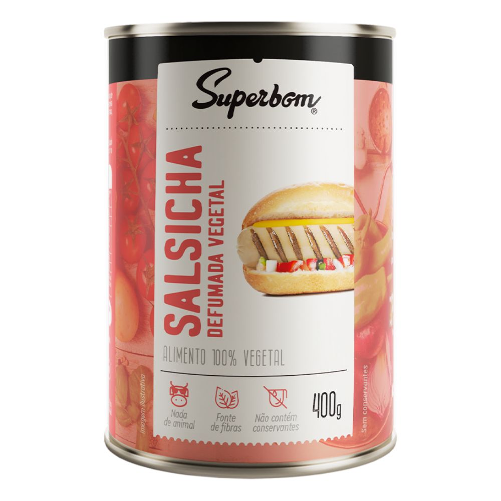 Salsicha Vegetal Defumada Superbom 400g