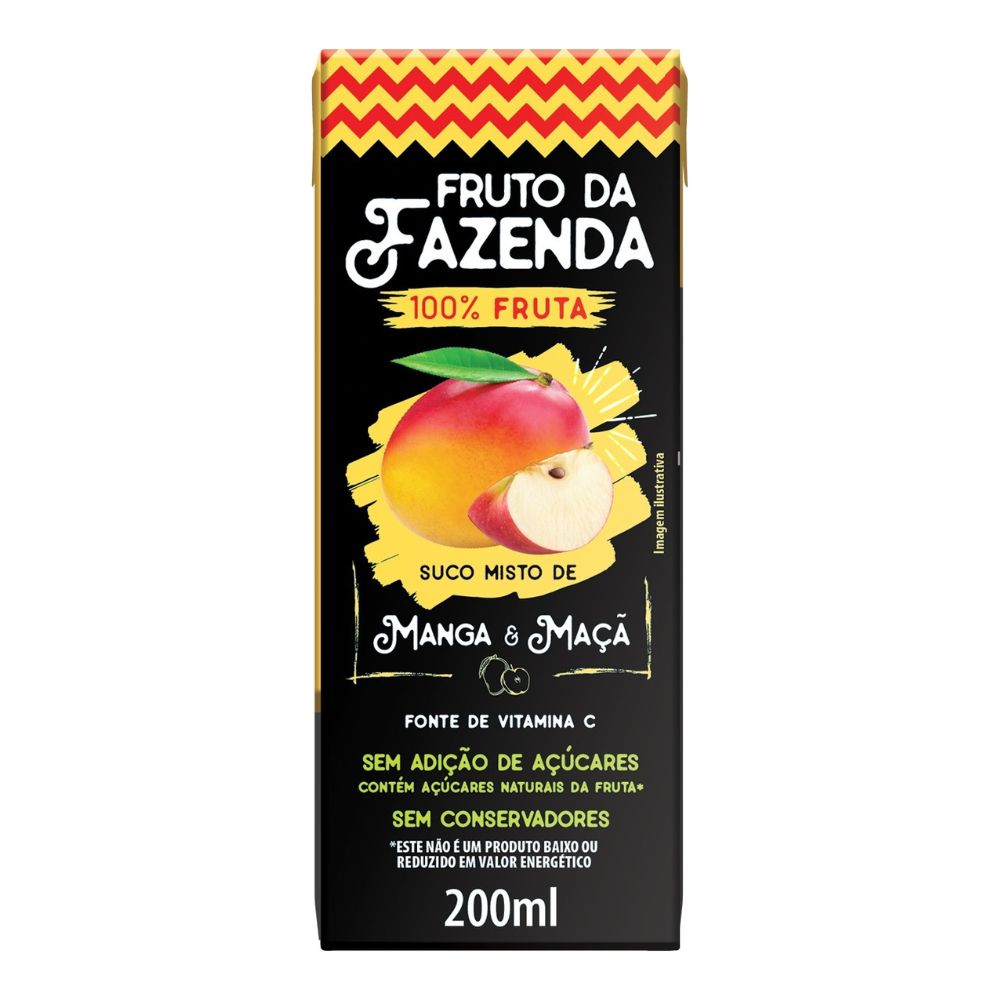 Suco de Manga e Maçã Fruto da Fazenda Superbom 200ml