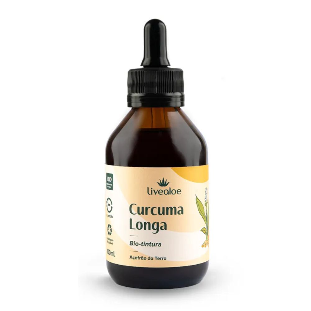 Bio-Tintura de Cúrcuma Longa Livealoe 100ml - Imagem 3