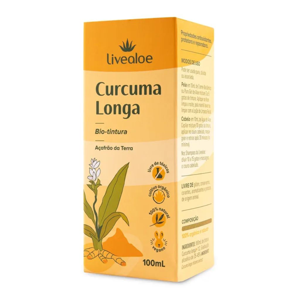 Bio-Tintura de Cúrcuma Longa Livealoe 100ml - Imagem 2