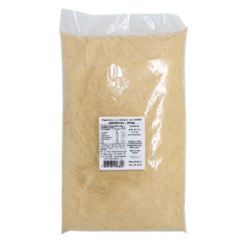 (***PRODUTO TESTE***) Farinha de Grão de Bico Especial Relva Verde 500g - Imagem 3