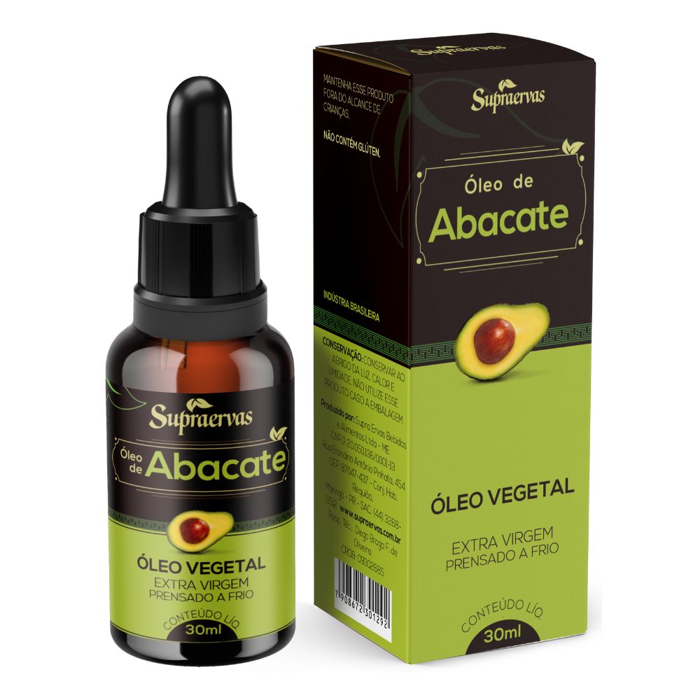 Óleo Vegetal de Abacate SupraErvas 30ml