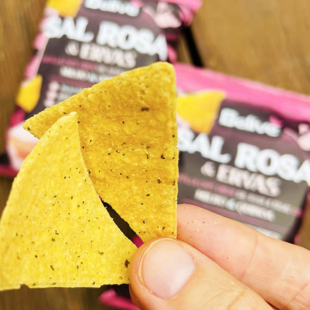 Tortilla Chips Sabor Sal Rosa e Ervas Sem Glúten Belive 50g - Imagem 2