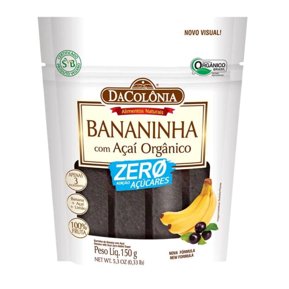Barrinha de Banana com Açaí Zero DaColônia 150g